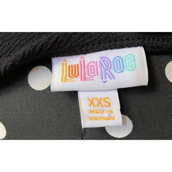 LuLaRoe Womens Dress Size XXS Nicole Fit & Flare Solid Black Noir Collection NEW - Picture 5 of 6